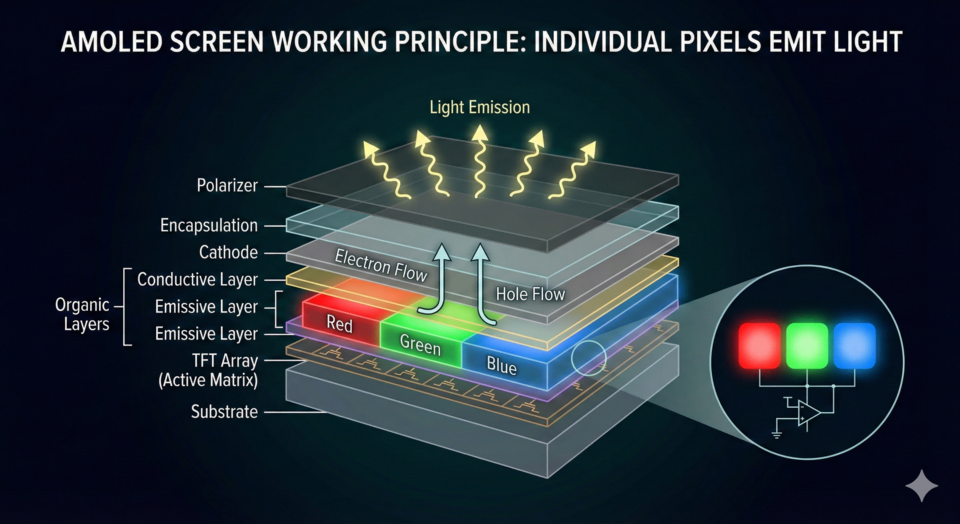 Ilustrasi Layar AMOLED