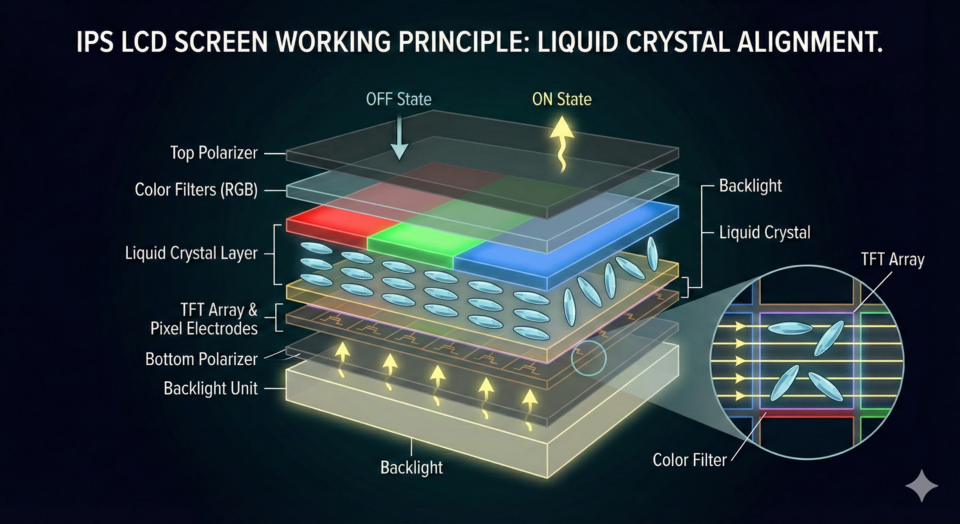 Ilustrasi Layar IPS LCD